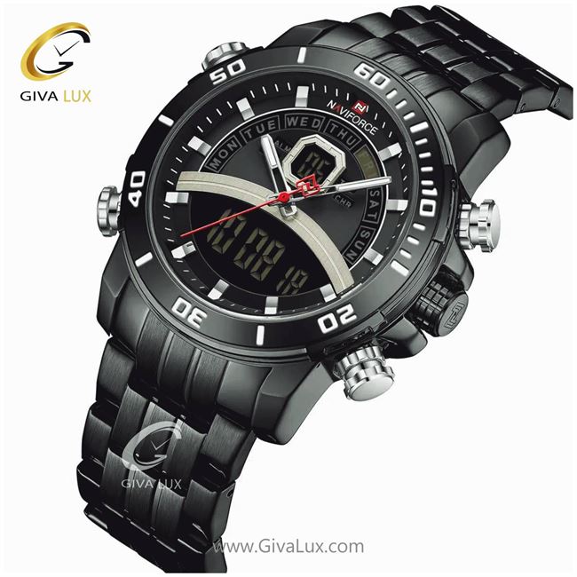 ساعت مچی مردانه بند فلزی دو زمانه ناوی فورس مدل NF9181 91811 (2).jpg